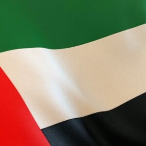 UAE / United Arab Emirates Flag Close-up
