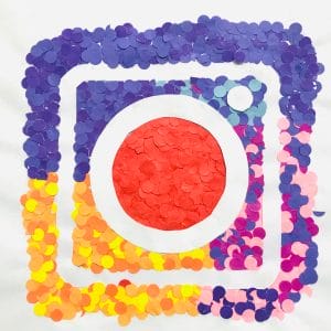 Instagram logo made by thousands of colorful circles 14